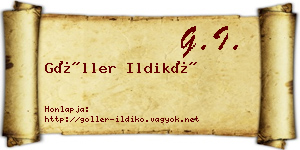 Göller Ildikó névjegykártya